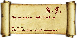 Mateicska Gabriella névjegykártya